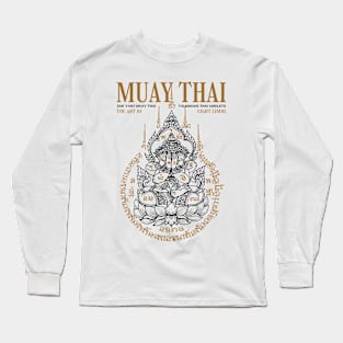 Muay Thai Tattoo Sak Yant Muay Boran Long Sleeve T-Shirt